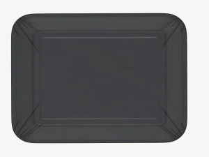 Plastic food container box tray with foil mockup 02 3D Model