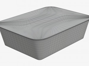 Plastic food container box tray with foil mockup 02 Model 3D