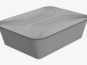 Plastic food container box tray with foil mockup 02 3D Model