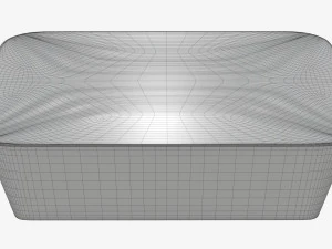 Plastic food container box tray with foil mockup 02 3D Model