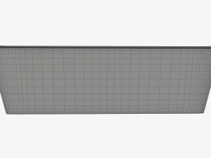 Plastic food container box tray with foil mockup 02 3D Model