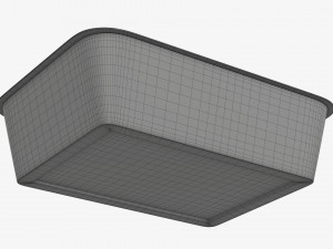 Plastic food container box tray with foil mockup 02 Model 3D