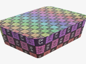 Plastic food container box tray with foil mockup 02 3D Model