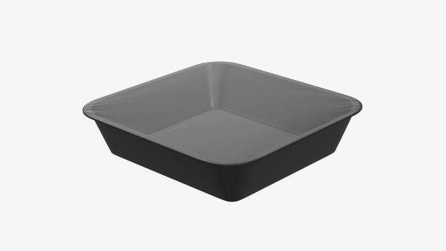 Plastic food container box tray with foil mockup 03 3D Model .c4d .max .obj .3ds .fbx .stl .blend 