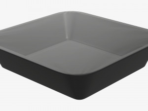 Plastic food container box tray with foil mockup 03 3D Model
