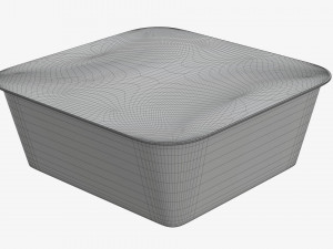 Plastic food container box tray with foil mockup 04 Modelo 3D