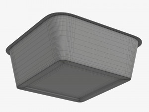 Plastic food container box tray with foil mockup 04 Modelo 3D