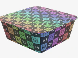 Plastic food container box tray with foil mockup 04 3D Model