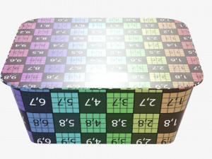 Plastic food container box tray with foil mockup 04 Modelo 3D