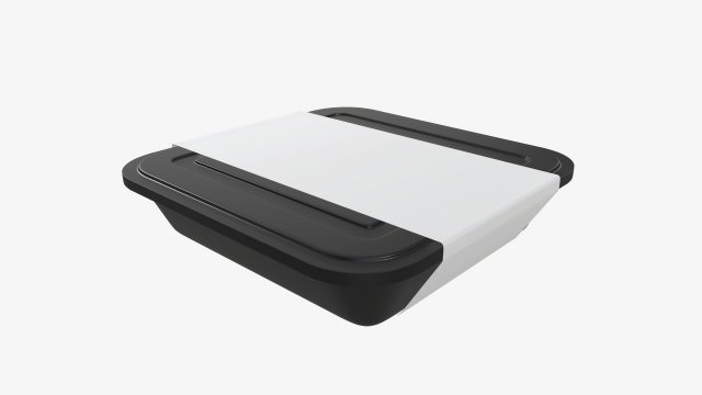 Plastic food container box tray with label mockup 01 Modelo 3D .c4d .max .obj .3ds .fbx .stl .blend 