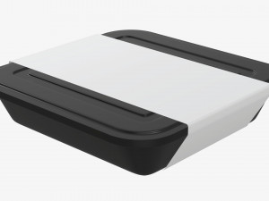 Plastic food container box tray with label mockup 01 Modelo 3D