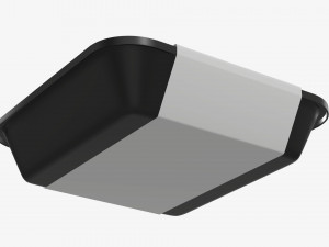 Plastic food container box tray with label mockup 01 Modelo 3D