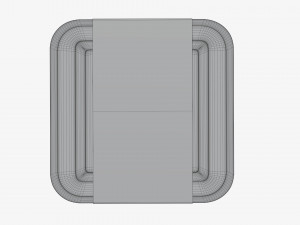 Plastic food container box tray with label mockup 01 Modelo 3D