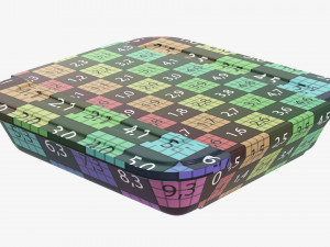Plastic food container box tray with label mockup 01 Modelo 3D
