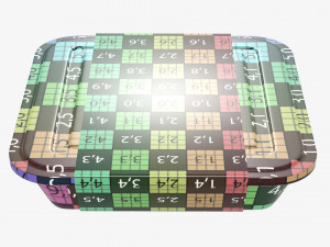 Plastic food container box tray with label mockup 01 Modelo 3D