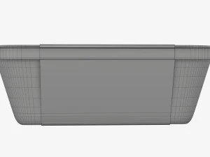 Plastic food container box tray with label mockup 02 3D Model