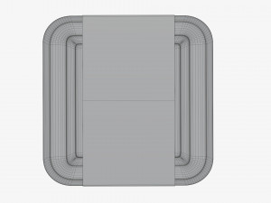 Plastic food container box tray with label mockup 02 Model 3D