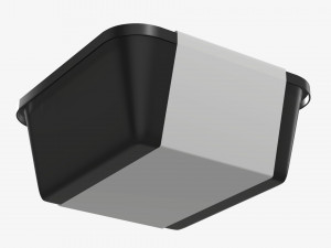 Plastic food container box tray with label mockup 03 Modelo 3D