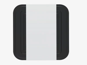 Plastic food container box tray with label mockup 03 3D Model