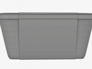 Plastic food container box tray with label mockup 03 Modelo 3D