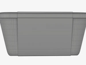 Plastic food container box tray with label mockup 03 3D Model