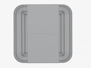 Plastic food container box tray with label mockup 03 Modelo 3D