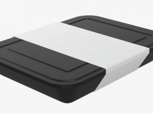 Plastic food container box tray with label mockup 04 Modelo 3D