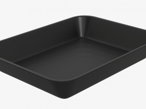 Plastic food container box tray with label mockup 04 Modelo 3D