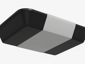 Plastic food container box tray with label mockup 04 Modelo 3D