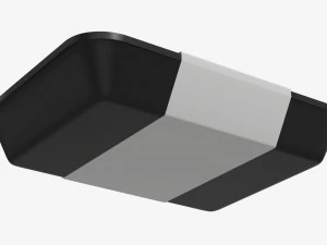 Plastic food container box tray with label mockup 04 3D Model
