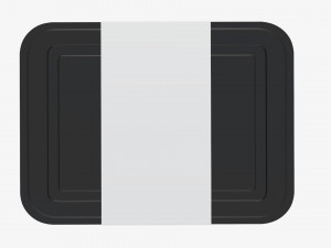 Plastic food container box tray with label mockup 04 Modelo 3D