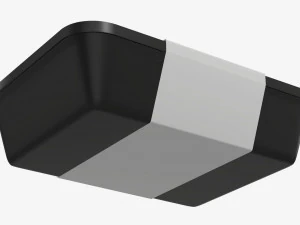 Plastic food container box tray with label mockup 05 3D Model