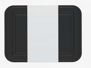 Plastic food container box tray with label mockup 05 3D 模型
