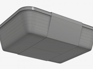 Plastic food container box tray with label mockup 05 3D 模型