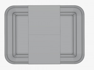 Plastic food container box tray with label mockup 05 3D 模型