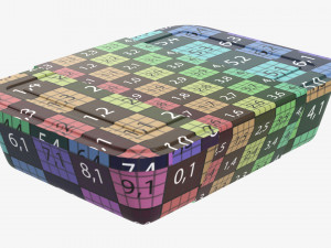 Plastic food container box tray with label mockup 05 3D 模型