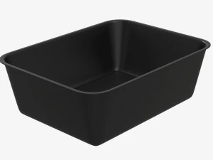 Maqueta de bandeja de caja de contenedor de comida de pl&aacute;stico con etiqueta 06 Modelo 3D
