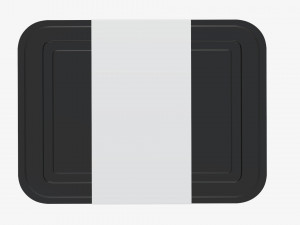Plastic food container box tray with label mockup 06 Modelo 3D