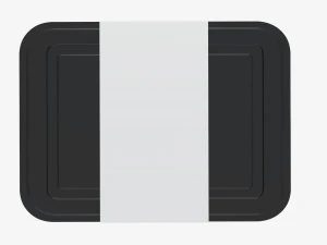 Maqueta de bandeja de caja de contenedor de comida de pl&aacute;stico con etiqueta 06 Modelo 3D