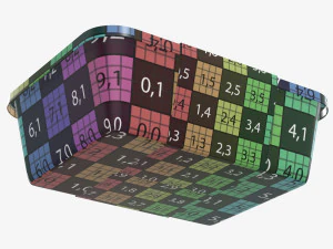 Maqueta de bandeja de caja de contenedor de comida de pl&aacute;stico con etiqueta 06 Modelo 3D