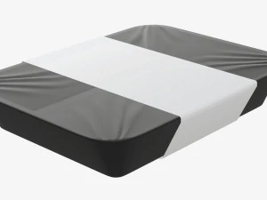 Plastic food container box tray with label mockup 07 3D Model