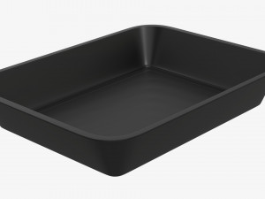Plastic food container box tray with label mockup 07 Modelo 3D