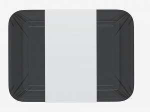 Plastic food container box tray with label mockup 07 Modelo 3D