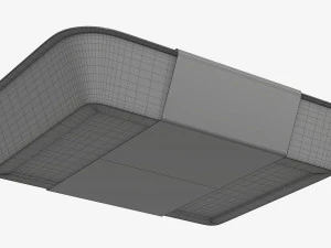 Plastic food container box tray with label mockup 07 3D Model