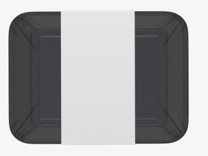 Plastic food container box tray with label mockup 08 3Dモデル
