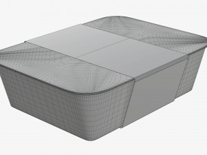Plastic food container box tray with label mockup 08 3Dモデル