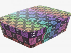Plastic food container box tray with label mockup 08 3Dモデル