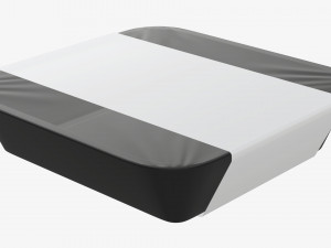 Plastic food container box tray with label mockup 09 3D Model