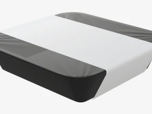 Plastic food container box tray with label mockup 09 3D Model