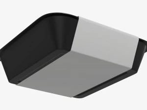 Plastic food container box tray with label mockup 09 3D Model